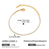 Minimalist Tennis Bracelet with Cubic Zirconia in Gold Tone - Image 8