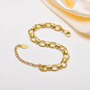 Gold Plated Chunky Oval Link Chain Bracelets for Women Thick Stainless Steel Jewelry - Image 4