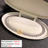 Imitation Pearl Beaded Necklace or Bracelet with Cubic Zirconia Round Clasp - Image 11