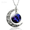 12 Constellation Necklace Zodiac Signs Cabochon Glass Crescent Moon Pendant Clavicle chain Necklace Birthday Gifts for Women - Image 17