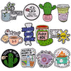 Drink Enamel Pin Plants Brooches Lapel Pins Quotations Badge on Backpack Costume Accessories Jewelry Gifts for Friends - Image 1