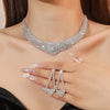 3pcs Women's Jewelry Set Rhinestone Earrings Necklace Wedding Party Accessories-4068 - Image 11
