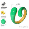 Chunky Open Twist Stackable Rings for Women, Blue Geometric Bold Enamel Crossover Statement Ring Band - Image 7