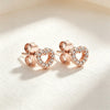 Silver and Compact Star Moon Heart-Shaped Snowflake Zircon Earrings for Women Minimalist Engagement Party Jewelry - Image 33