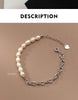 Modian 925 Sterling Silver Baroque Pearl Bracelet Chain Link For Women Irregular Design Fine Female Jewelry Gifts