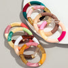 Chunky Acrylic Tube Bead Bangle with Multicolor Options - Image 4