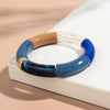 Chunky Bamboo Tube Beaded Acrylic Bracelets for Women Man Multicolor Resin Stretchy Statement Bangle Stack Jewelry Gift - Image 13