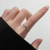 Silver Snake Pattern Colorful Zircon Adjustable Rings For Women Engagement Accessories - Image 1