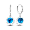 Silver Color Earrings Blue Zircon Stars Moon Irregularity Earrings For Woman Birthday Jewelry Gifts - Image 38