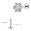 Titanium 16G Mini Sunflower Cartilage Earring Dainty Flower CZ Helix Conch Earlobe Piercing Labret Stud - Image 17