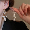 Bowknot Drop Earrings Statement Jewelry Girls Gift Long Tassel Bow Earrings for Women Stainless Steel Flat Snake Chain - Image 15