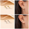 ZS 2pcs/lot Flower Shaped Stud Earrings 316L Stainless Steel Ear Studs Crystal Pearl Cartilage Earring Heart Ear Piercings 20G - Image 3