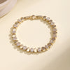 Elegant Minimalist Inlaid Cubic Zirconia Rectangle Oval Link Chain Bracelets For Women Wedding Party Daily Jewelry - Image 8