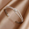 Classic Zirconia Cross Charm Bracelets for Women Jewelry Elegant Bangle - Image 8
