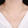 Vintage Stainless Steel Zircon Star Charms Necklaces For Women Elegant Gold Plated Chain Necklace Choker Jewelry - Image 2
