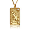 22 Style Classic Tarot Card Pendant Necklace Double Sided Zircon Tarot Necklace Major Arcana Empress Sun Star Sign Women Jewelry - Image 27