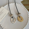 Unique Design Irregular Hollow Matte Color Oval Stone Pendant Necklaces for Women Adjustable Rope Chain Chokers Jewelry - Image 2