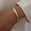 Adjustable Teardrop Cuff Bracelet in Gold-Tone or Silver-Tone - Image 9