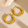 316L Stainless Steel Golden Hollow Round Beads Earrings For Women Personality Ear Studs Jewelry Party Gift - Image 11