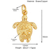 Marine Organism Sea Horse Turtle Fish Conch Shell Starfish Charm Pendant, 8K Gold Plated Zircon Jewelry Finding Supplies - Image 21