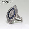 Style Silver ，Sapphire Ring ， Bridal Party Ring - Image 2