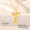 Romantic Bowknot Necklace for Women Stainless Steel Pendant Jewelry Kpop Wedding Korean Bow Choker Neck Chain Gift - Image 9