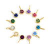 Colorful Birthstone Pendant Necklace in Gold-Tone or Silver-Tone - Image 6
