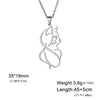 Kitten Cat Pendant Necklace For Women Stainless Steel Cold Color Lovely Cats Animal Neck Chain Jewelry Gift - Image 13