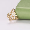 Geometric Filigree Flower Rings for Women Stainless Steel Vintage Four-leaf Clover Ring Birthday Jewelry Gift - Image 4