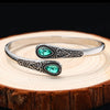 Vintage Ethnic Style Inlaid Imitation Stone Bracelet Elegant Open Adjustable Cuff Bracelet Women Men Party Jewelry - Image 5