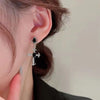 Yupsk Punk Black Crystal Stone Cross Drill Drop Earring for Women Girls Halloween Jewellery Statement Jewelry Gift - Image 2