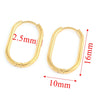 Stainless Steel Oval Hoop Earrings in Gold-Tone Silver-Tone Rose Gold-Tone and Black - Image 20