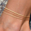 Gold Plated Ankle Bracelets for Women, Stainless Steel Cuban Link Chain Layered Anklet Set for Teen Girls Jewelry - Image 1