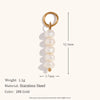 Design Asymmetric Diamonds Stainless Steel Earrings Woman Pearl Charm Gold Hoops Earrings Jewelry Party Accessories - Image 8