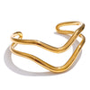 Distinctive Stainless Steel Double Layer Hollow Cuff Quality Bracelet Bangle Stylish Unique Minimalist Jewelry - Image 7