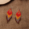 Seed Beads Earrings Hand Weaving Beaded Simplicity Colour Retro Bohemia Geometry Alloy Ma'am Tassel Earrings - Image 6