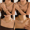 Colorful Acrylic Bead Choker Necklace with Large Round Beads - Image 42