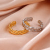 Stainless Steel Braid Twist Open Ring Women Gold Color Wedding Band Rings Kpop Party Jewelry Gift for Friends Lover - Image 3