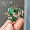 Ctue Rhinestone Frog Brooches for Women Lovely Vivid Animal Alloy Brooch Pin Men Suit Coat Accessory Jewelry Gifts - Image 6