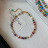Colorful Beads Stone Freshwater Pearl Gold Female Jewelry Set For Necklace Bracelet Gifts - Image 6