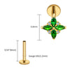 Titanium Marquise Flower Helix Stud 16G Four-Petal CZ Floral Cartilage Tragus Conch Ear Piercing Jewelry - Image 7