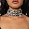 Stonefans Bridal Square Multilayer Choker Necklace Clavicle Accessories Statement Bling Rhinestone Collar Choker Party for Women