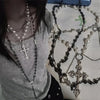 Cross Pearl Vintage Necklace Multi Layer Bead Necklace Women Charm Personalized Sweater Chain Choker Jewelry Accessories - Image 4