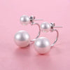 Double Imitation Pearl Earrings for Women Creative Design Versatile Female Earring Daily Wear Temperament Jewelry - Image 2