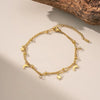 Sweet Gold Color Stainless Steel Double-layer Star and Moon Anklets for Woman Summer Beach Jewelry Accessories Colorfast - Image 2