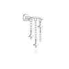 Silver 1Piece Star/Moon Charms Piercing Earrings For Women Long Tassel Pendant Chain Party Jewelry Gifts - Image 11
