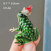 Ctue Rhinestone Frog Brooches for Women Lovely Vivid Animal Alloy Brooch Pin Men Suit Coat Accessory Jewelry Gifts - Image 5