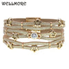 Star Bracelets for Women Bohemia Leather Bracelets Wrap Bracelets Magnet Bracelets Female Jewelry - Image 1