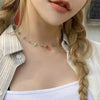Cute Sweet Stone Necklace for Women Summer Simple Crystal Clavicle Chain Choker Necklace Jewelry Gift - Image 4