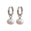 Imitation Pearls Drop Stainless Steel Golden Korean Hoop Earrings Charms Jewelry Gift - Image 16